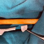 Chico's Chico’s Quilted Style Pull Over Cowl Neck Turquoise Sweater w Side Zip Size L Photo 5