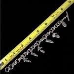 Lois Hill Sterling Silver Rolo Charm Toggle Bracelet with Shoe Charms Photo 7