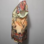 Unity Sage Boho Sublimation Print Tunic Top Large Indie Hippie Artisan Festival Red Photo 2