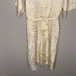 Lord & Taylor Robe Womens Ivory Satin Jacquard Floral Belted Bridal XL READ SIZE Photo 3