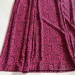 Vintage 80s 90s Midi Skirt Elastic Waist Ditsy Floral Pink Black Boho Casual M Size M Photo 3