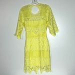 The Clothing Company Lemon Yellow Lace Dress Photo 1