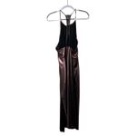 Free People Intimately  L Sunset Shimmer Satin Midi Slip Dress‎ Rose Metallic Photo 5
