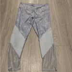Fabletics Light Gray Floral Leggings Photo 0