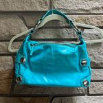 Kooba Vintage leather shoulder bag grommet purse teal blue y2k Photo 6