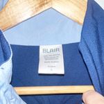 Blair  women’s blue floral embroidered 100% polyester windbreaker full zip jacket Photo 2