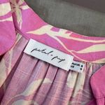 Petal and Pup Pink Cream Tiered Ruffle V-Neck Tropical Mini Sundress Size 4 Photo 8