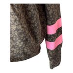 Sundry Sweatshirt Women Small Leopard Print Pink Stripe Hoodie Athleisure NWT Photo 6