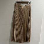 Wilfred  Tan Pleated Midi Skirt Photo 1