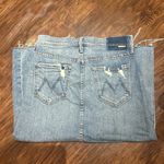 MOTHER Denim MOTHER Straight A Step Midi Fray Denim Skirt Size 26 Photo 10