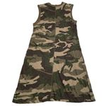 ATM Dress Womens Extra Small Green Slub Jersey Tank Jungle Camo Pockets Casual Size XS Photo 1