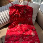 Princess Polly  Vibrant Red Floral Dress Photo 2