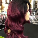 Wig Vibrant Burgundy Magenta Deep Wave New Wig Photo 1