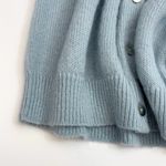 Doen Petra Alpaca Merino Wool Crewneck Button Knit Cardigan Sweater S Blue Photo 9