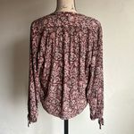 Faherty  Portia Blouse In Fiona Block Print Purple Blouse Size Small Photo 11