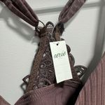 Aerie NWT Ribbed Appliqué Lace Bralette Size Photo 1