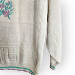 American Vintage Vintage 80s Winner's Choice White Knit Grandmacore Sweater M Photo 3