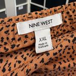 Nine West  Dalmatian Leopard Animal Print Women's Rouched Midi Skirt Photo 1