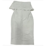 Likely  Dress Women 4 White Strapless Ruffle‎ Overlay Bodycon Sheath Midi Slit Photo 1
