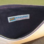 Navy Stripe Travel Kit Makeup Bag Zippered Storage Pouch Pencil Case NWT White Photo 4