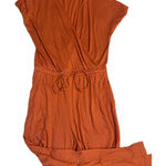 Michael Stars  Womens Jumpsuit Rust Orange Drawstring Waist Casual Comfy size S Photo 0