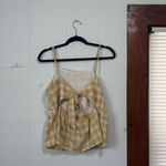 PaperMoon  Yellow Plaid Babydoll‎ Tank Large Photo 3