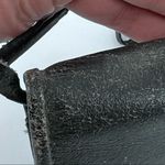 Vintage black leather cross Body purse bag shoulder bag Tooled mid century‎ Black Photo 9