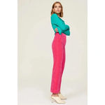 Callas Stella Cropped Trousers in Laundered Velvet Pink Size 38 Photo 1