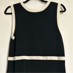 Ralph Lauren Lauren Black White Trim Knit Sleeveless Sheath Dress Size Medium Photo 6