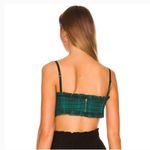 superdown NWT  Bralette Bustier Zelia Green Plaid Crop Top Bra Top Size Small NEW Photo 9