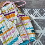 Anthropologie Nwt pernille rosenkilde  rainbow stripe sweater vest womens‎ S Photo 6