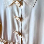 Vintage SEE SHINE 100%silk Cream bubble hem Sz 4 Dress coquette whimsical dainty White Photo 4