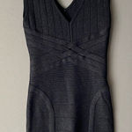 Forever 21 Forever‎ 21 sz S black metallic thread mini sweater dress Photo 0