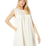 Madewell Eyelet Ruffle Sleeve Cotton Mini Dress Women 3X Cream Baby Doll Crew Photo 0