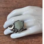 Rare Mania Mania 925 Silver Amazonite Crescent Moon Chunky Statement Ring SZ. 8 Photo 2
