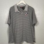 Disney Vintage  Mickey Mouse Women Plus Size 26W 28W Black Gray Stripe Polo Photo 0