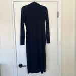 NWT CIEBON Jennifer Black Collared Ruched Button Front Midi Shirt Dress Sz Small Photo 9