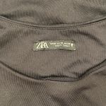 ZARA  Black Bodysuit High Neck Sleeveless Thong Style Size Medium Photo 2