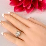 👑 Princess Ring, Size 7 Silver Photo 3