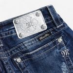 Miss Me Early 2010s Blue Bling Signature Crop Skinny Jeans Photo 6