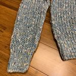 Yarnworks Knit Sweater Womens Large Blue Mock Neck Pullover Colorful Knitwear Photo 2