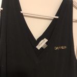 Calvin Klein Women’s Everyday V- Neck Sleeveless Romper Size Medium Black Color Photo 3