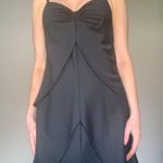Vintage | 1970’s Leslie J Tulip Drape Disco Dress Black Size Medium Photo 3