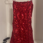 Red Dress Boutique Red Sparkly Dress Boutique Red Mini Dress Photo 0
