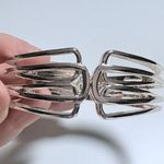 Lauren Napier Silver Plated Boho Chunky Hinged Cuff Bracelet Photo 1