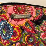 Vera Bradley  Colorful Quilted Floral Cosmetic Make-up Accessory Bag Lined Photo 5