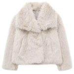 Faux Fur Jacket Gray Photo 2