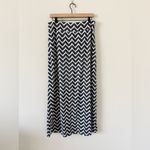 kim rogers  Black and White Chevron Maxi Skirt Size M Photo 2