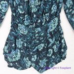 Free People New!  Dance ‘Til Dawn Green Black Floral‎ Romper, size S Photo 10