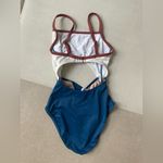 Madewell Unlined Second Wave Structured One-Piece Swimsuit in Colorblock Photo 3